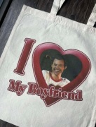Torba bawełniana torebka tote bag Harry Styles bawełna beżowa