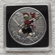 Medal Legendary Warriors: Spartacus 2024, Antique Color, 1oz, Ag 999