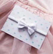 Biała opaska kokarda na chrzest urodziny sesję 