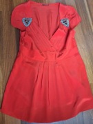 Czerwona bluzka jedwabna Massimo dutti r. M