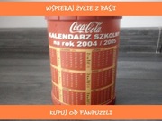kubek na przybory pojemnik na długopisy ołówki coca cola kalendarz