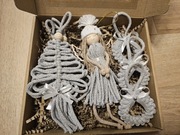 ozdoby choinkowe z makramy 