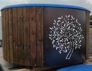 NOWA CAŁOROCZNA balia ogrodowa 6-8 osób średnica 220cm bogate wyposażenie