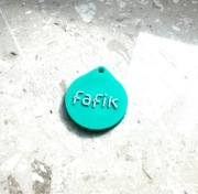 Zawieszka z tagiem nfc i napisem Fafik
