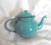 prl dzbanuszek emaliowany, vintage dekoracja do kuchni