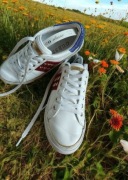 Markowe buty Guess sneakersy gamer 37 sportowe skórzane tenisówki białe