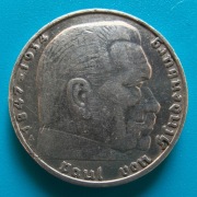 2 marki 1937 A  Niemcy III Rzesza Hindenburg Ładna