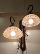 Kinkiet lampa stara piękny wzór grecki