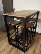 Stół, stolik, krzesła, HOKER, loft, industrial