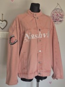 Kurtka jeansowa róż oversize rozm. L 40 cowgirl western 