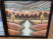 ,,rzeka prosto z gór ’’ obraz olejny