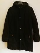 CZARNA KURTKA PARKA BAWEŁNA ZIMOWA 36/38 S/M