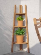 Ikea regał drewniany narożny Askholmen 116 cm akacja stan idealny