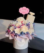 Bukiet ze świec candlebox flowerbox prezent DZIEŃ BABCI handmade promocja