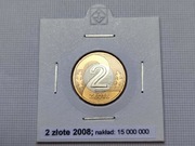 2 złote zł 2008 stan I menniczy 