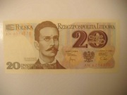 POLSKA BANKNOT PRL 20 zł 1982 r. seria AH