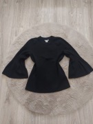 Bluzka z baskinką falbaną rękawy 3/4 Rozmiar XS H&M 