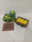 Traktor Z masy cukrowej na tort 