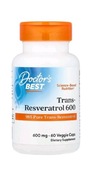 Suplement diety Doctor's Best resweratrol 600 mg kapsułki wegańskie 60 szt.