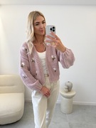 Sweter w haftowane kwiatuszki