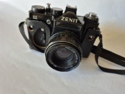 Stary aparat zenit 11 obiektyw helios