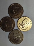 1975 - monety o nominale 5 zł z czasów PRL