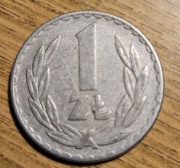 Moneta 1zl z roku 1976. Stan widoczny na zdjęciach 