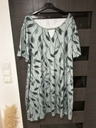 Damska sukienka 5XL liście luźna duży rozmiar wygodna elastyczna