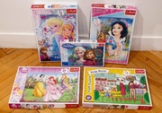 5x Puzzle Trefl  dla dzieci 24 elementy Disney Księżniczki + Kicia Kocia