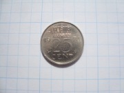 Holandia moneta 25 centów 1974 nikiel