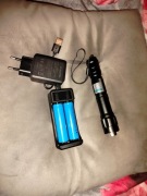 Laser niebieski   nowy ,komplet