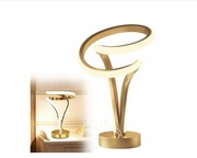 Lampa nocna/stołowa złota krzywoliniowa 