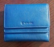 Valentini portfel skóra naturalna niebieski kobieta