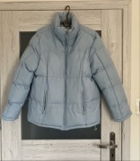 Niebieska jasnoniebieska błękitna kurtka zimowa bez kaptura