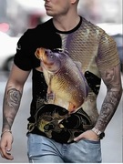 Męska koszulka z nadrukiem wędkarskim karp | Krótki rękaw M/L/XL