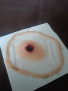 Sztuczna rana Halloween silikonowa (rana postrzałowa)