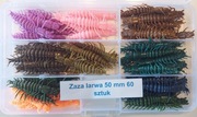 Zaza larwa 50 mm 5 cm 1 g - 60 sztuk zestaw