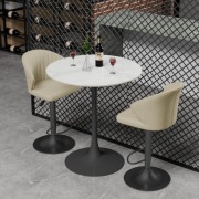 OKRĄGŁY STÓŁ JADALNIANY FATIVO  SPIEK KAMIENNY  MARMUR LOOK