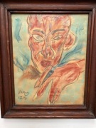 Obraz -pastel -sygnowany- portret