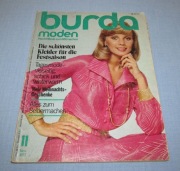 Burda Moden 11/1973 + wykroje Vintage Moda szycie krawiectwo