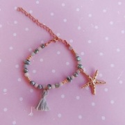 Bransoletka z pereł i amazonitu