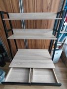 Regał, biurko z półkami dąb sonoma stan idealny