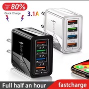 Ładowarka sieciowa 4x USB Quick Charge 3.0 3.1A Fast Charge CZARNA