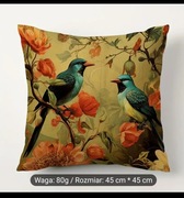 Poszewka na poduszkę dekoracyjna ptaki 