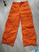 spodnie cargo jasnopomarańczowy 