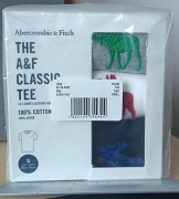 A&F Abercrombie & Fitch koszulki S zestaw 3 szary biały czarny