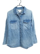 Koszulka damska bawełniana jeansowa Monki XS S