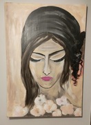 Kobieta w czarnym czepku