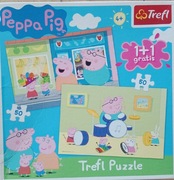 Trefl Puzzle Świnka Peppa + gratis 