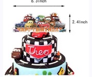 Topper piker na tort urodzinowy Cars Auta